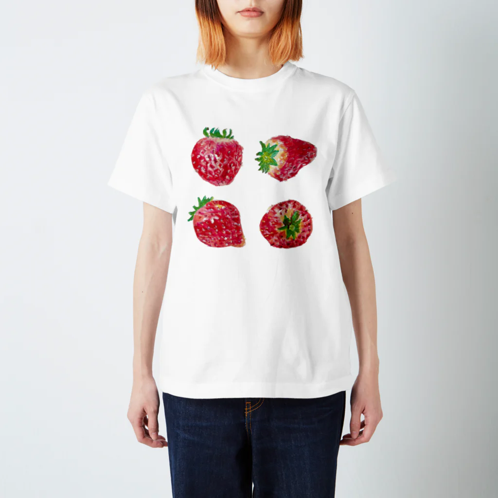 ピヨデザインのいちごよっつ スタンダードTシャツ