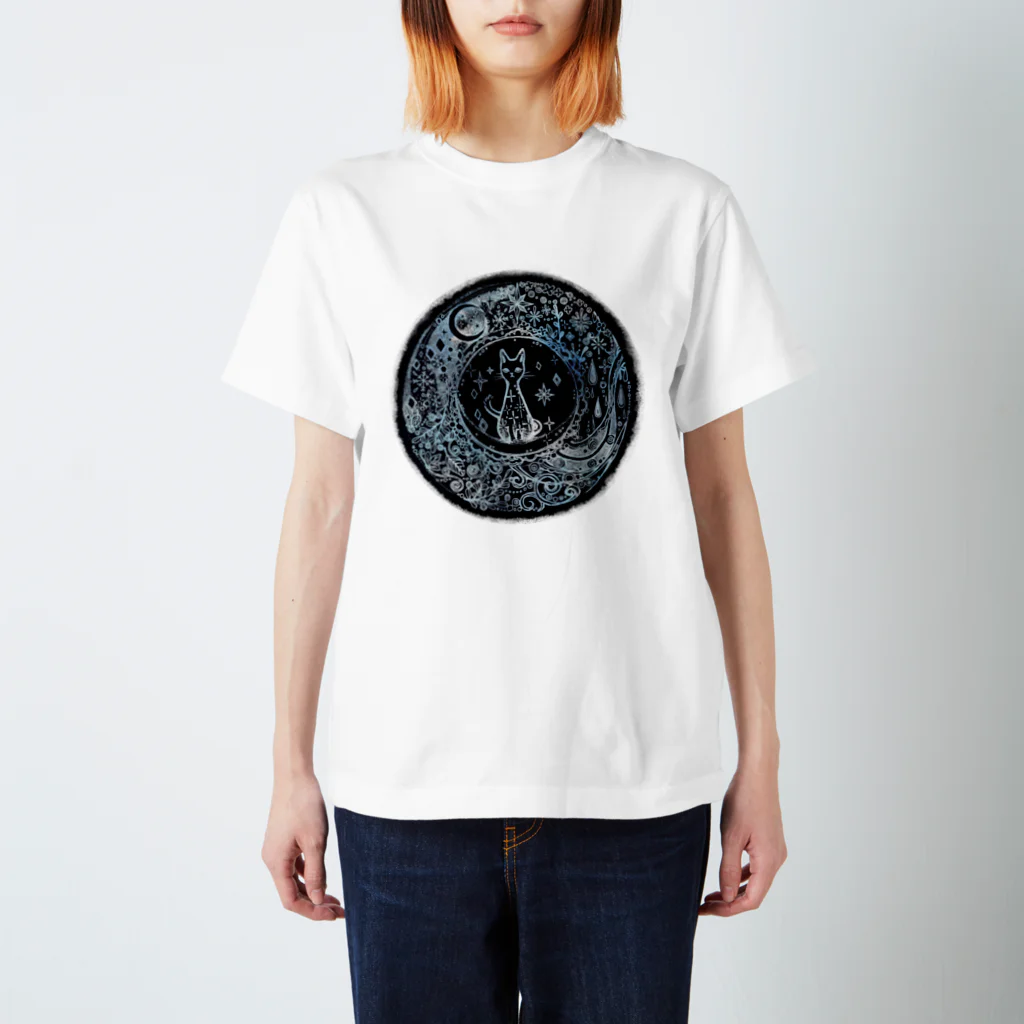 mamama_maの銀色のねこ Regular Fit T-Shirt