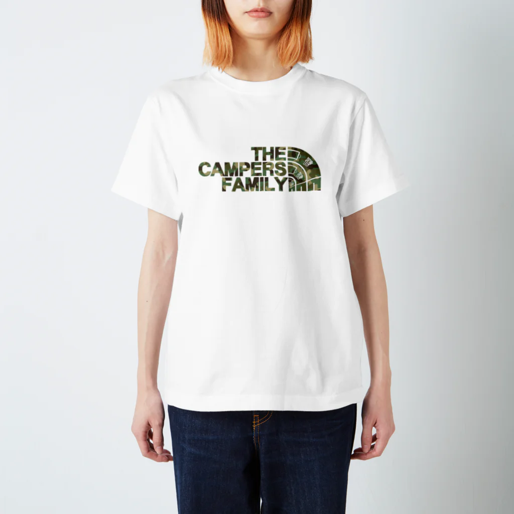 Too fool campers Shop!のCAMPERS FAMILY02(GNCAMO) Regular Fit T-Shirt
