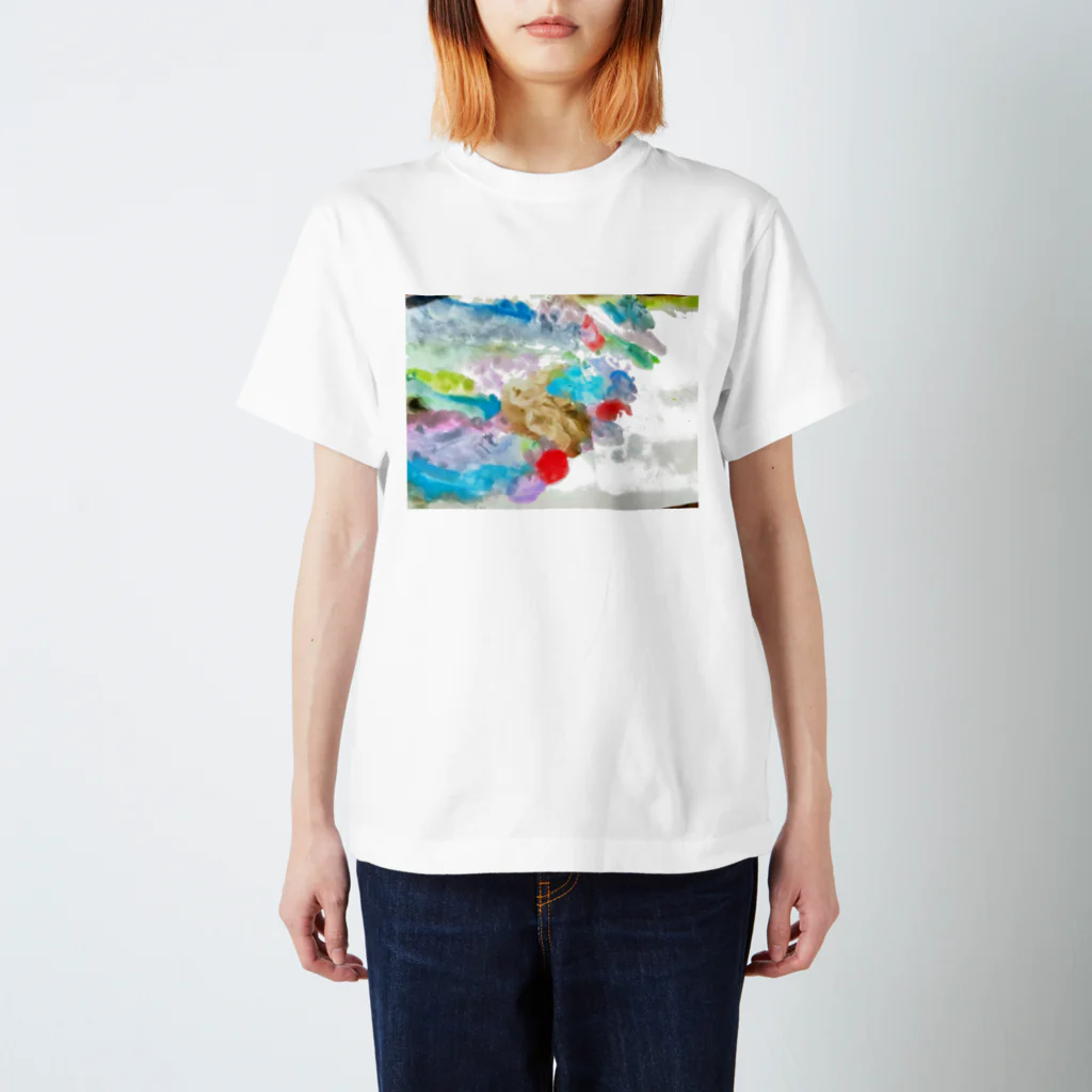 アジアンカフェXanh（サイン）のスミレの初めての水彩画 Regular Fit T-Shirt