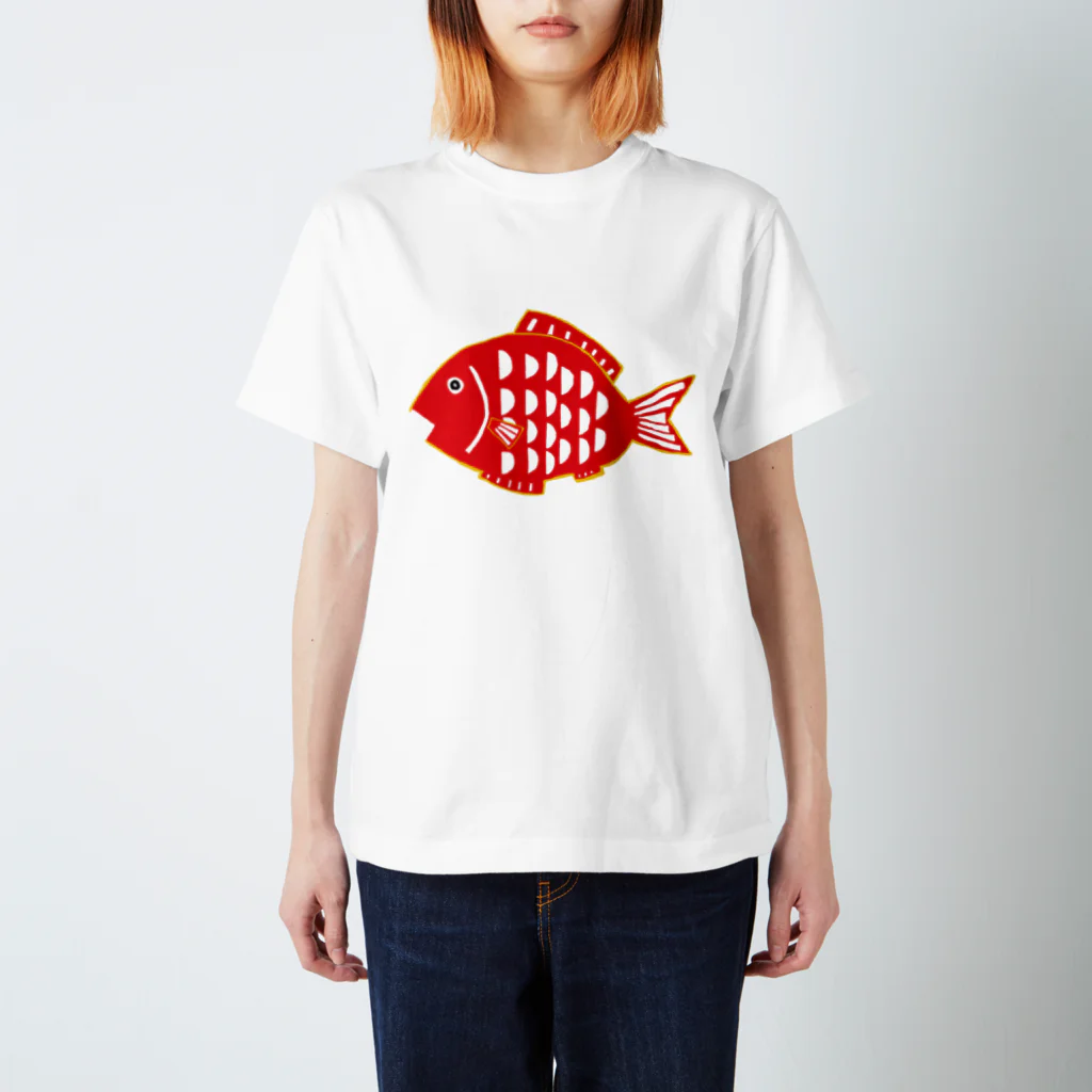 nicomaru111の赤い魚 スタンダードTシャツ