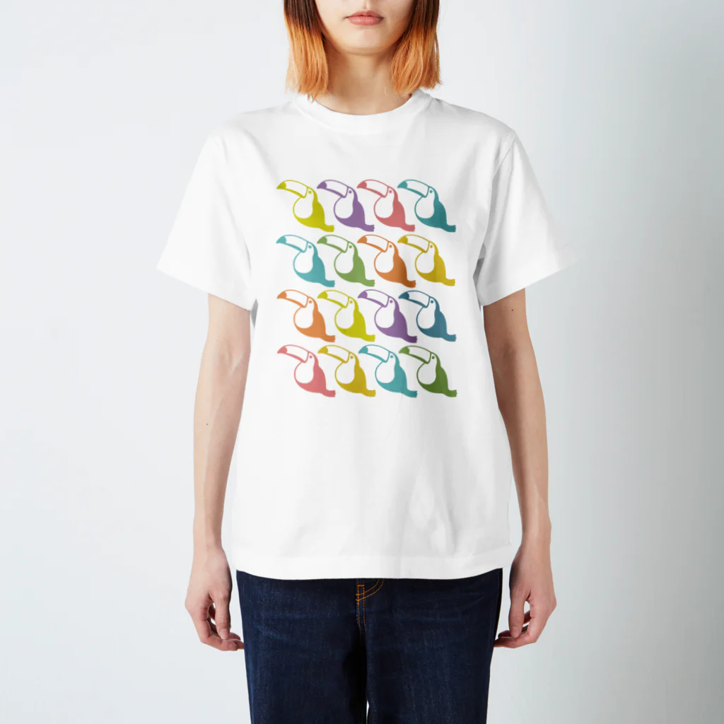 とぅかんの森のカラフルオニオオハシがいっぱい Regular Fit T-Shirt