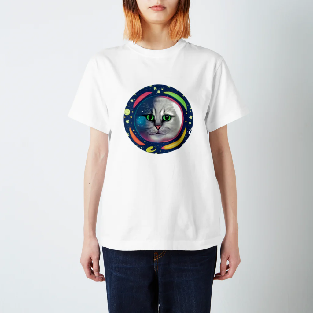 宇宙猫の宇宙猫 Regular Fit T-Shirt