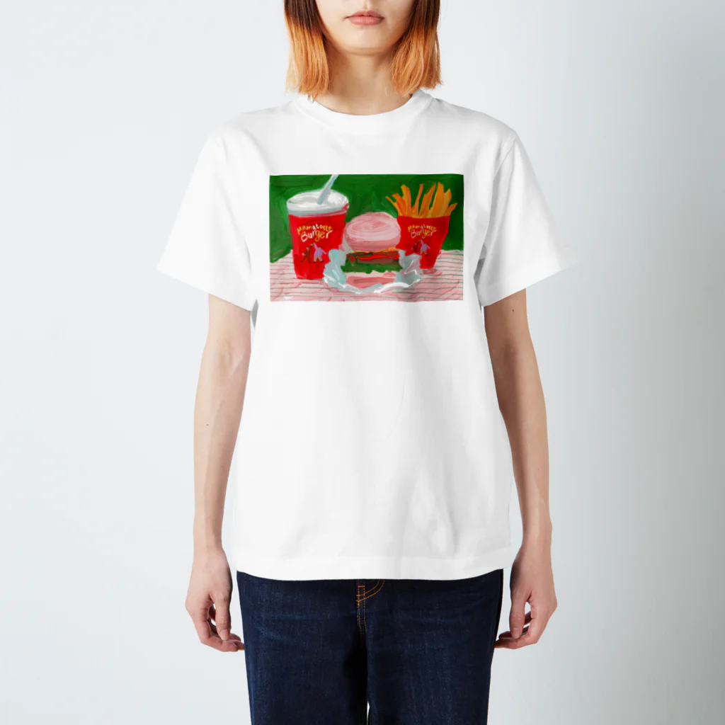 ママタルト本物チャンネルのバーガーセット スタンダードTシャツ