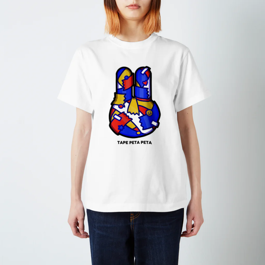 soratoのテープぺたぺたうさぎ/ポップ スタンダードTシャツ