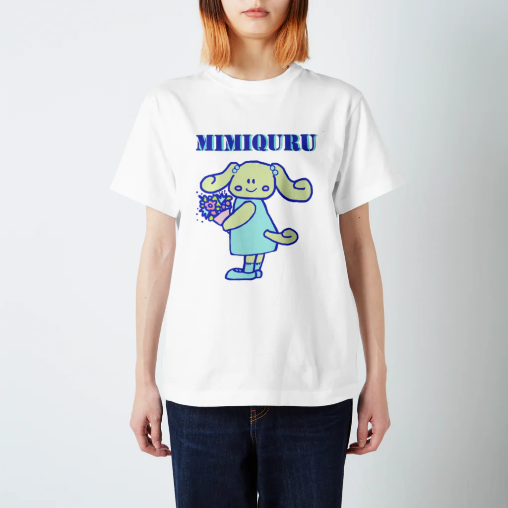  #satisfyingのMIMIQURU　ミミキュル　花束💐 Regular Fit T-Shirt