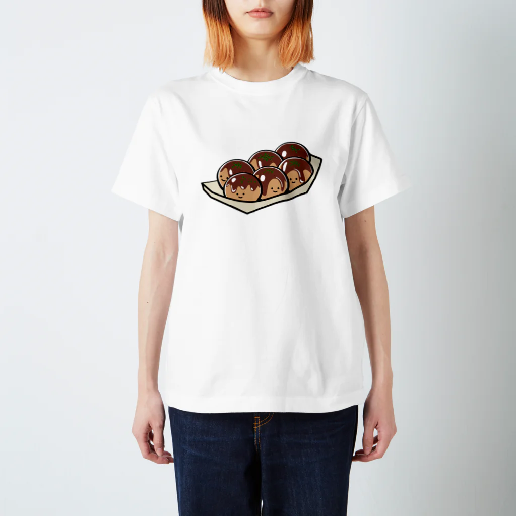 fooooodのたこ焼きちゃん Regular Fit T-Shirt