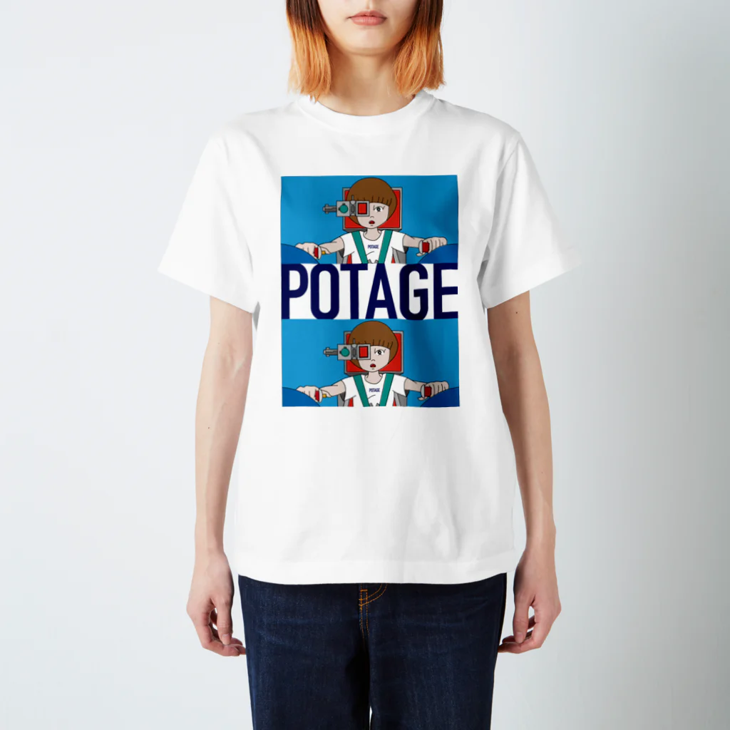 POTAGEのGUN_GIRL【POTAGE.ver】 Regular Fit T-Shirt