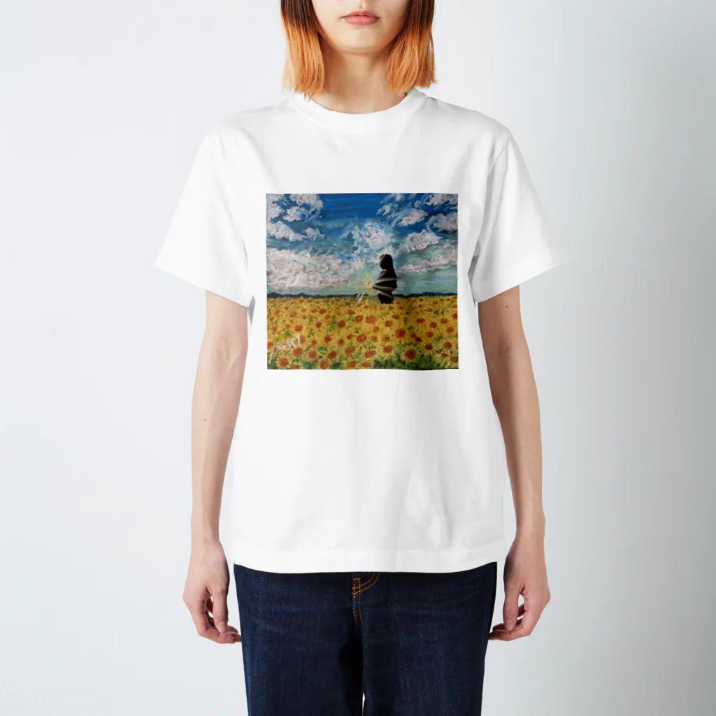 mardonの向日葵と女神 Regular Fit T-Shirt