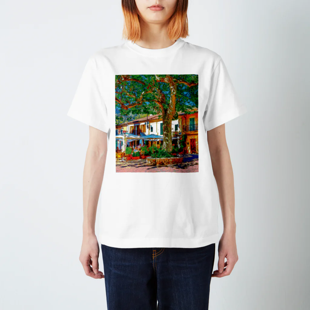 GALLERY misutawoのマヨルカ島 バルデモーサの広場 Regular Fit T-Shirt