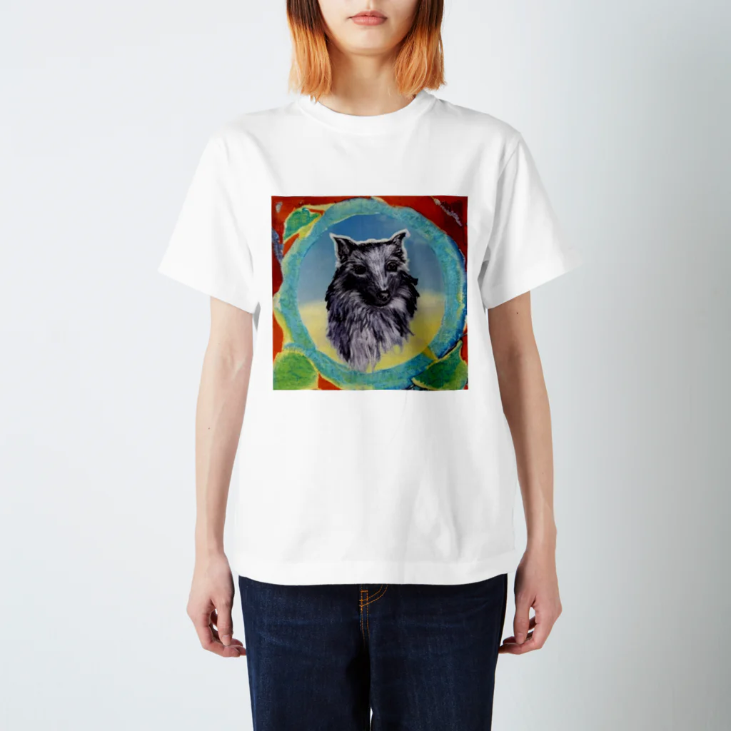 Yossy's Item Factoryの絵画風の犬 スタンダードTシャツ