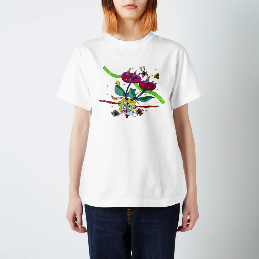 NANNANOーナンナノーのINNER FLOWERS Regular Fit T-Shirt