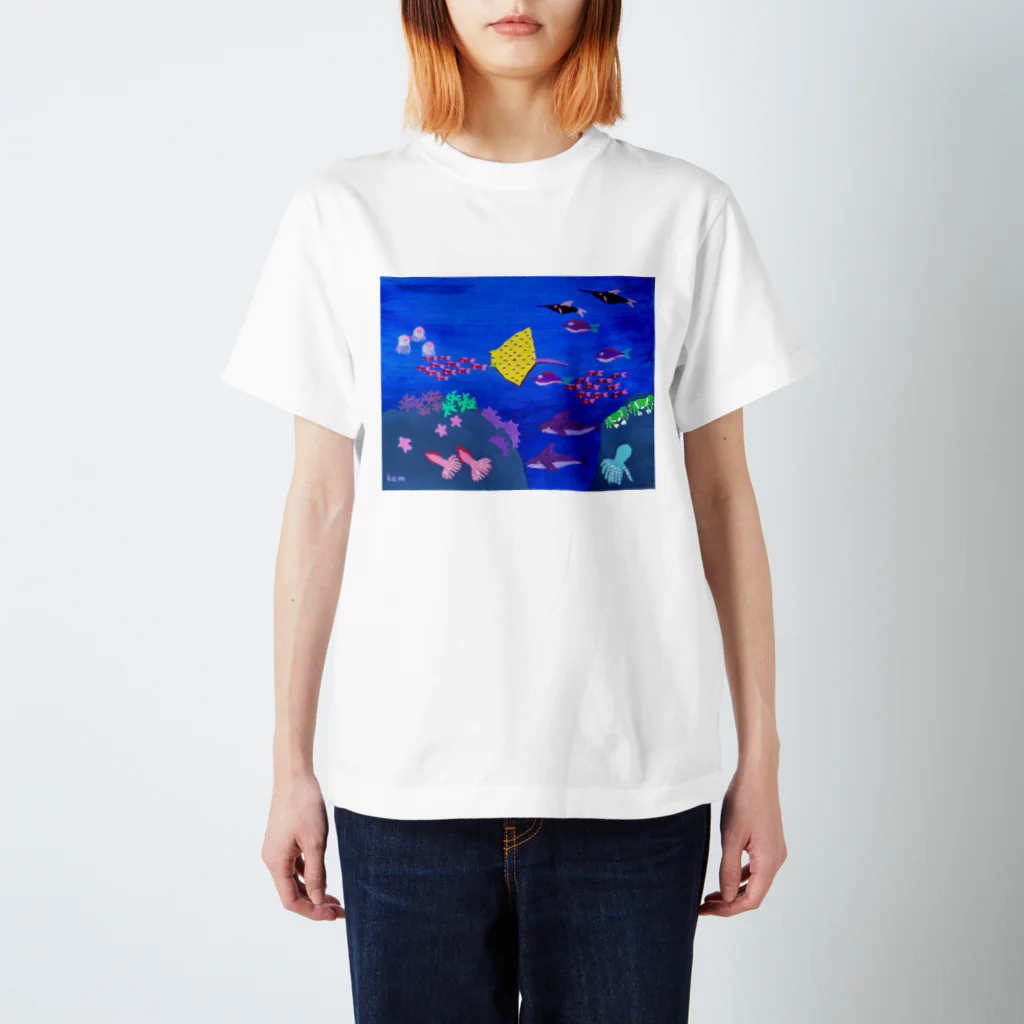 kammosquitoのカムくんのお魚グラス スタンダードTシャツ