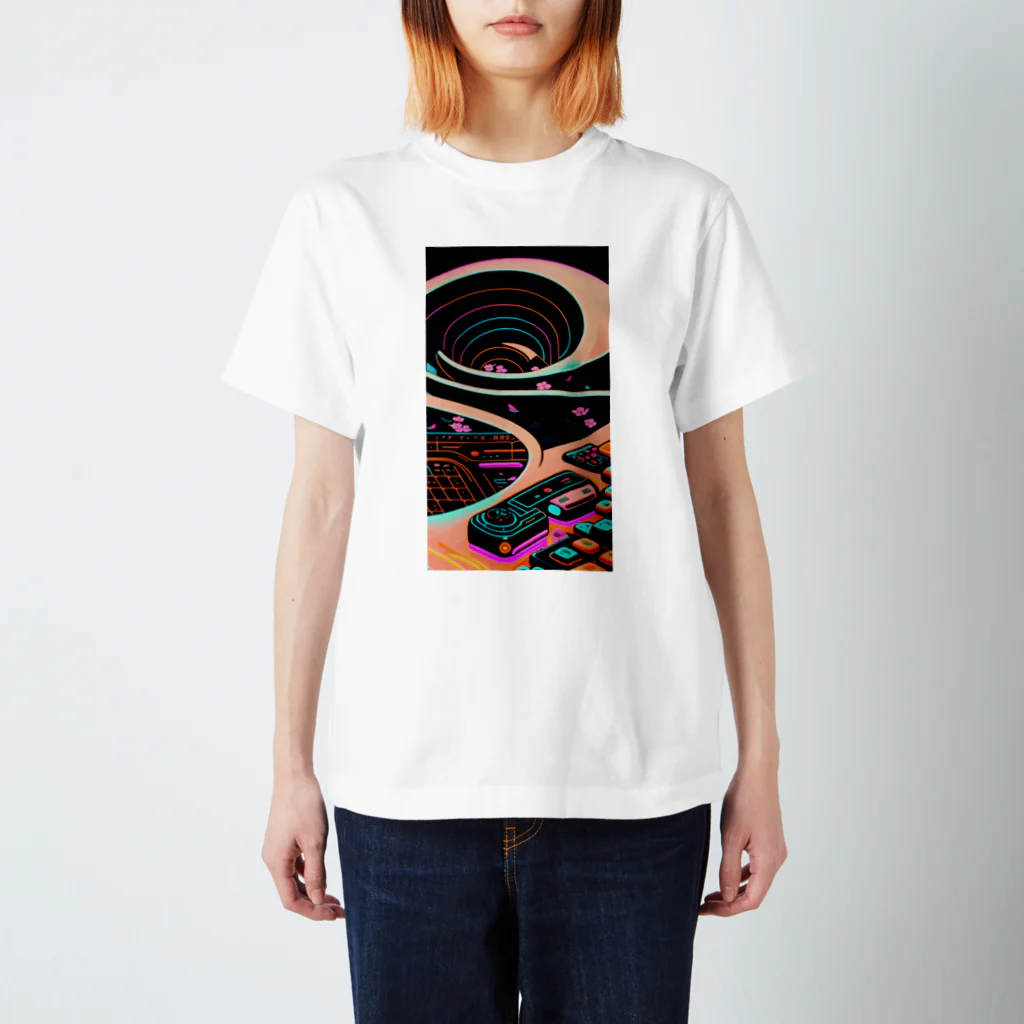 マッケンデジタルワールドのレトロでエモい"lofiアート"【浮世絵サイバーパンクシティ】 Regular Fit T-Shirt