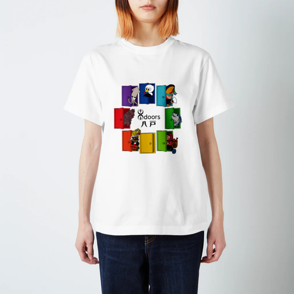 はちのへ応援隊の8doors(八戸・はちのへ) スタンダードTシャツ