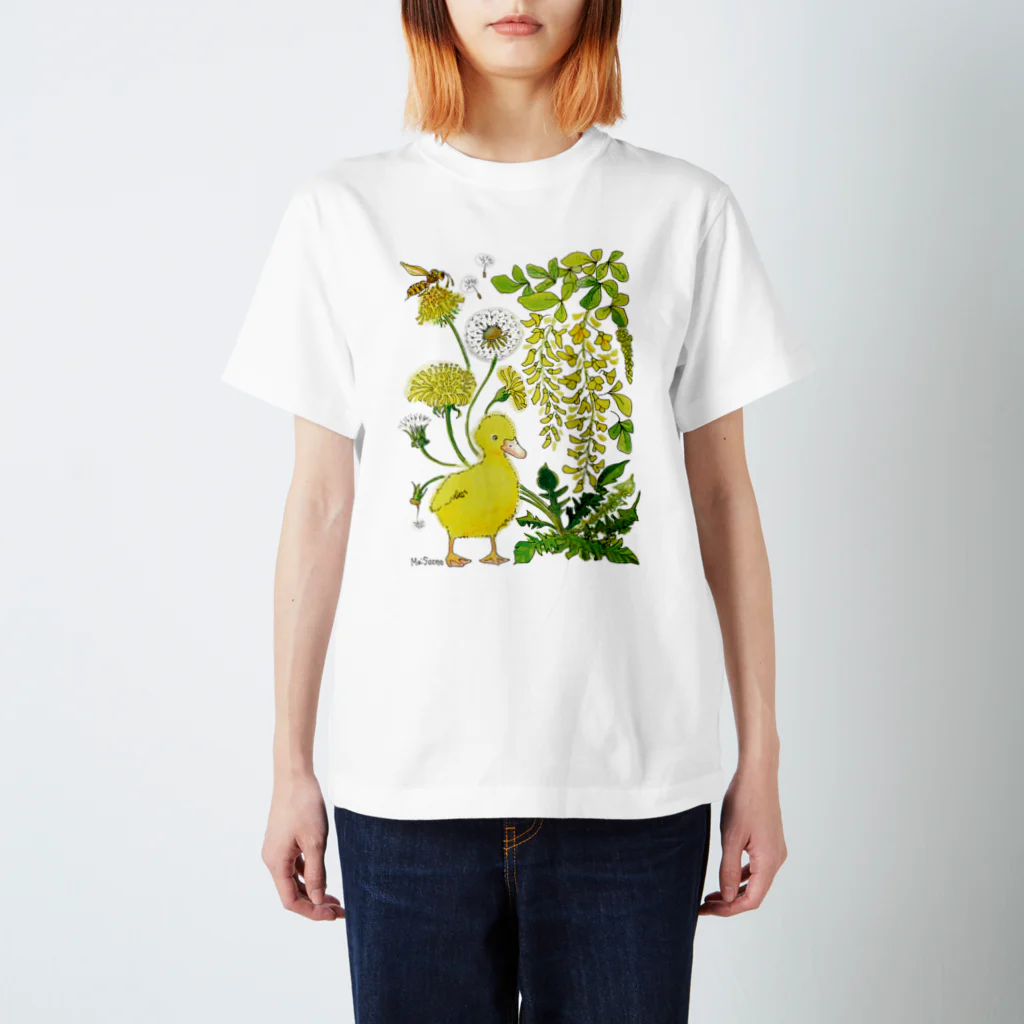 MaiSuznoの雨の庭シリーズ_アヒルの子 Regular Fit T-Shirt