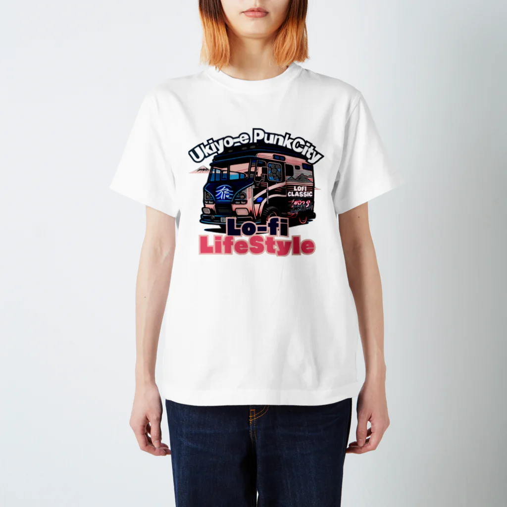 マッケンデジタルワールドの【Lo-fi Life Style】ダメな自分も愛される都市『浮世絵パンクシティ』lofiのリズムで自分らしい生き方を Regular Fit T-Shirt