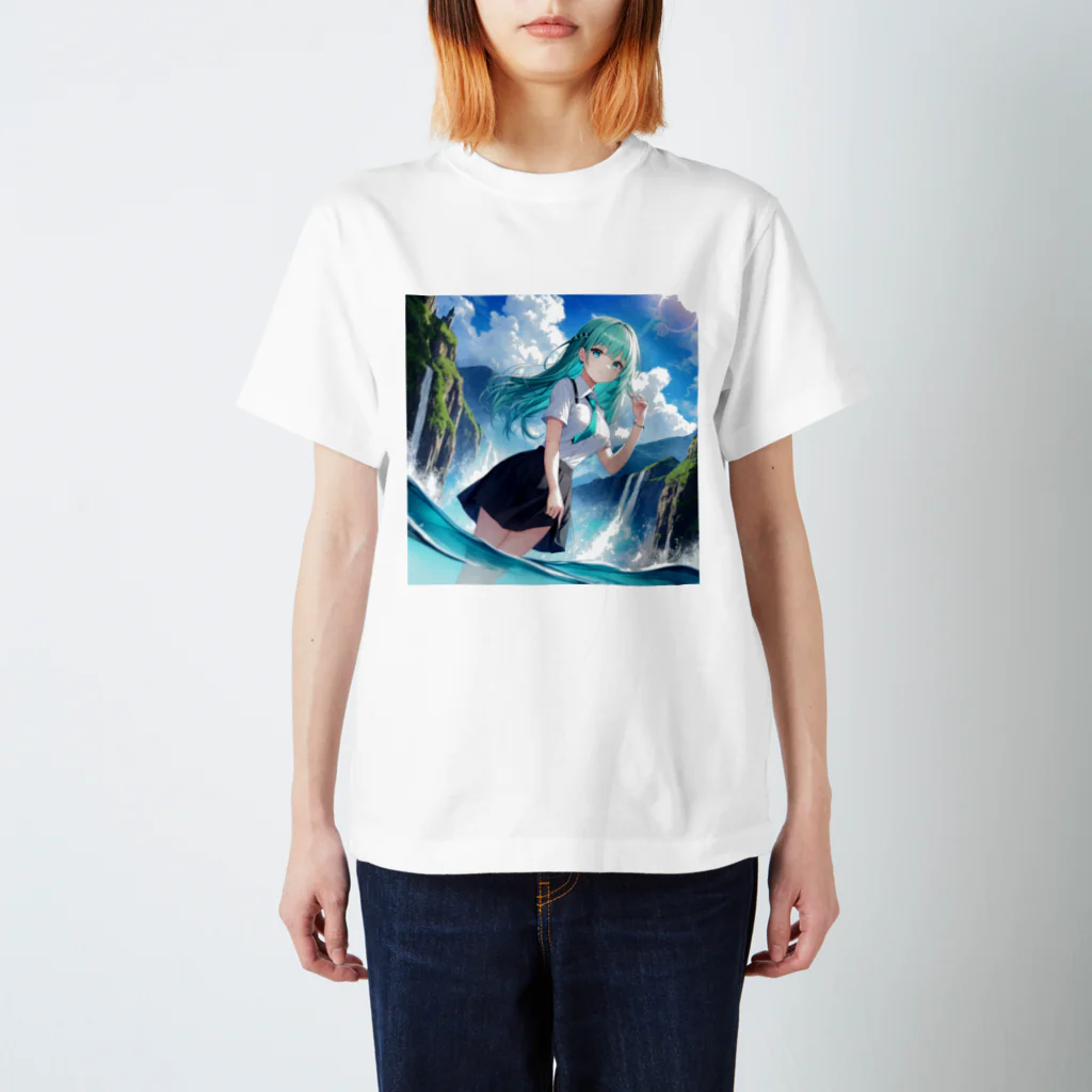 未来アニメスタジオのAIキャラクター Regular Fit T-Shirt