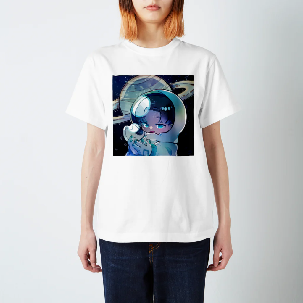 てきとのグッズ展の宇宙でも相棒と一緒！ Regular Fit T-Shirt