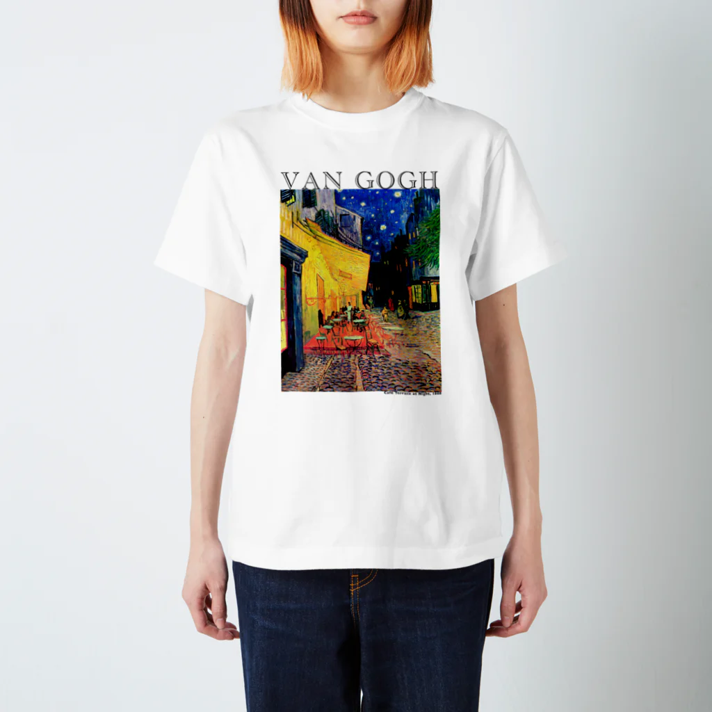 MUGEN ARTのゴッホ　夜のカフェテラス　Café Terrace at Night スタンダードTシャツ