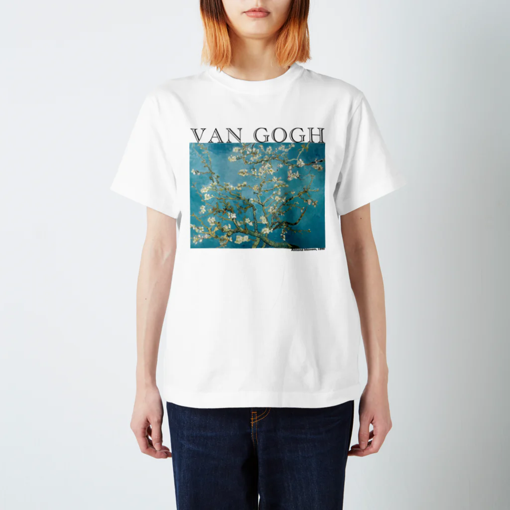 MUGEN ARTのゴッホ　花咲くアーモンドの木の枝　Almond Blossoms Regular Fit T-Shirt