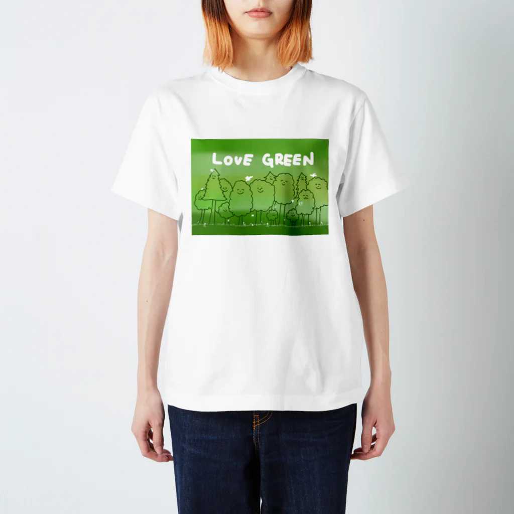 ココロ企画のLOVE GREEN Regular Fit T-Shirt