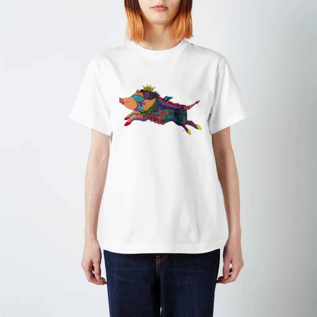 DokonecoのWhen Pigs Fly（豚が飛ぶ時） Regular Fit T-Shirt