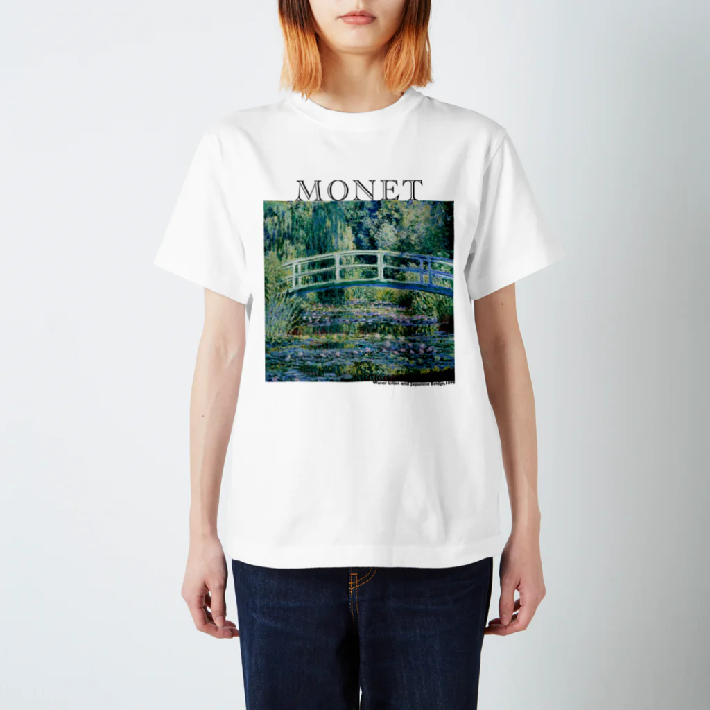 MUGEN ARTのモネ　睡蓮の池と日本の橋　Claude Monet　 Regular Fit T-Shirt