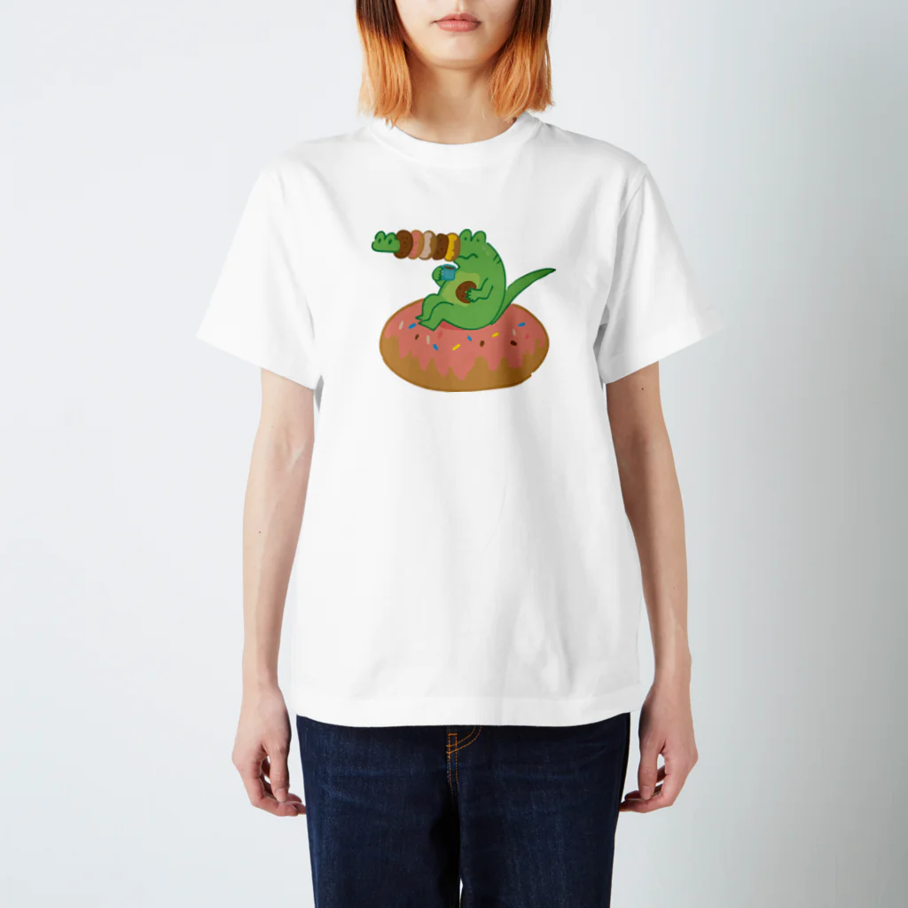rice_T-Shirtのアリゲータードーナツ スタンダードTシャツ