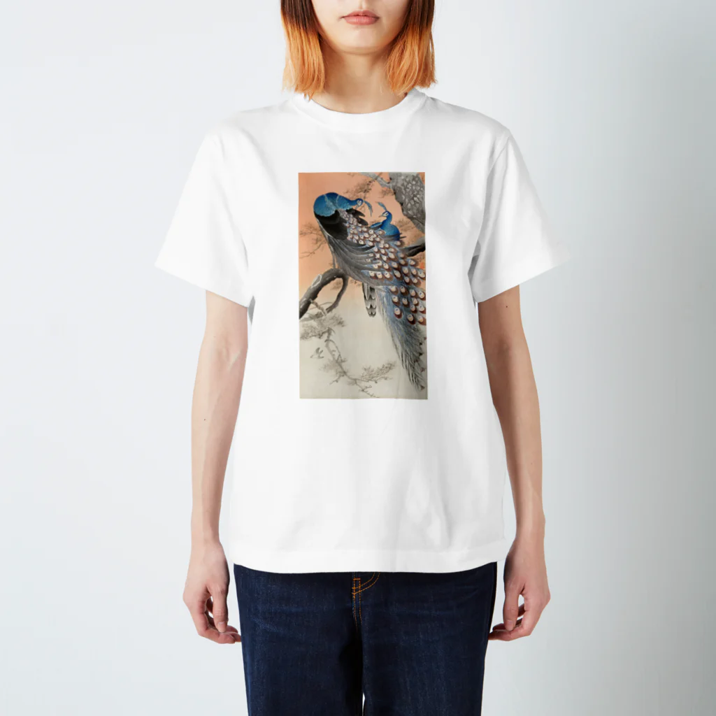 MUGEN ARTの小原古邨　二羽の孔雀　Ohara Koson / Two peacocks on tree branch スタンダードTシャツ