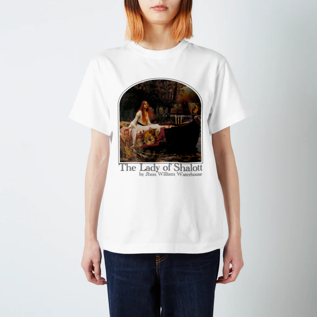 MUGEN ARTのシャロットの女（シャロット姫）　The Lady of Shalott　ジョン・ウィリアム・ウォーターハウス スタンダードTシャツ