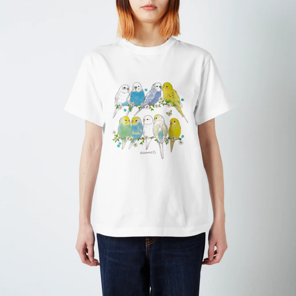aoamo shopのaoamoセキセイインコ Regular Fit T-Shirt