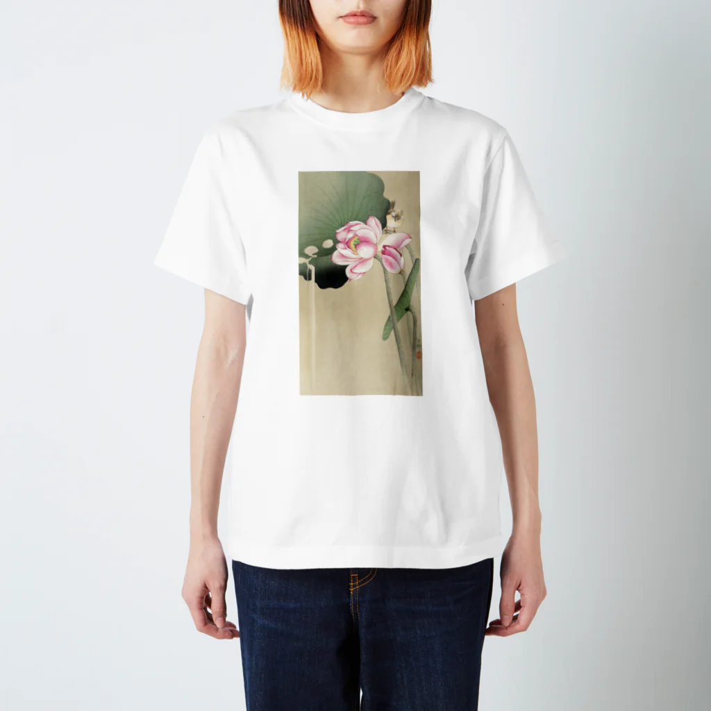 MUGEN ARTの小原古邨　蓮と雀　Ohara Koson / Songbird and Lotus スタンダードTシャツ