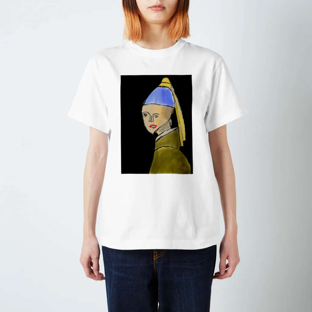 Genart0717のGirl with a pearl earring　フェルメールの真珠の耳飾りの少女 スタンダードTシャツ