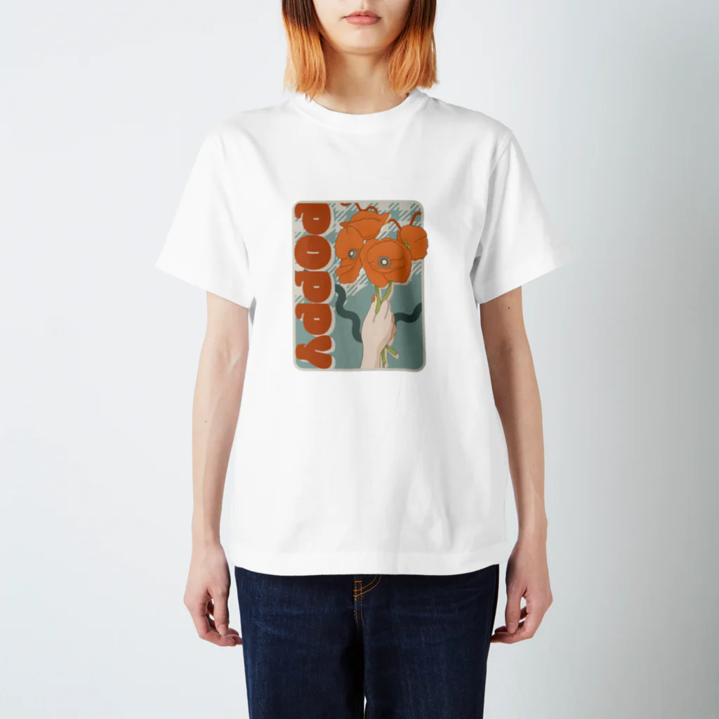 yom_aのポピー＿square スタンダードTシャツ