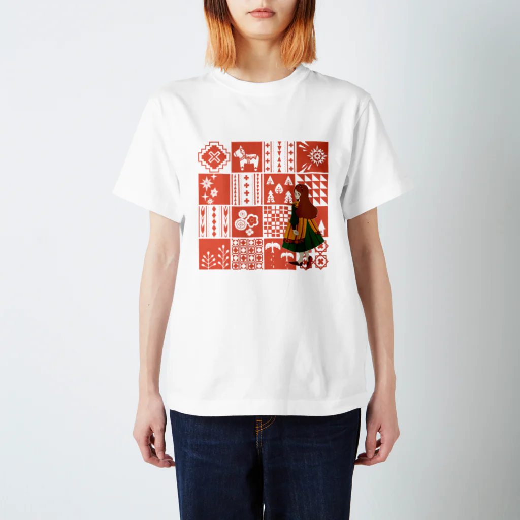 Cicogna（チコーニャ）のpatchwork GIRL Regular Fit T-Shirt