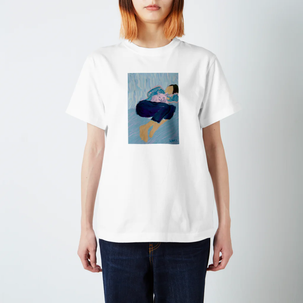 SUMMER_deepseaのTwo Summers taking a nap. 〜昼寝する二人のサマー〜 Regular Fit T-Shirt