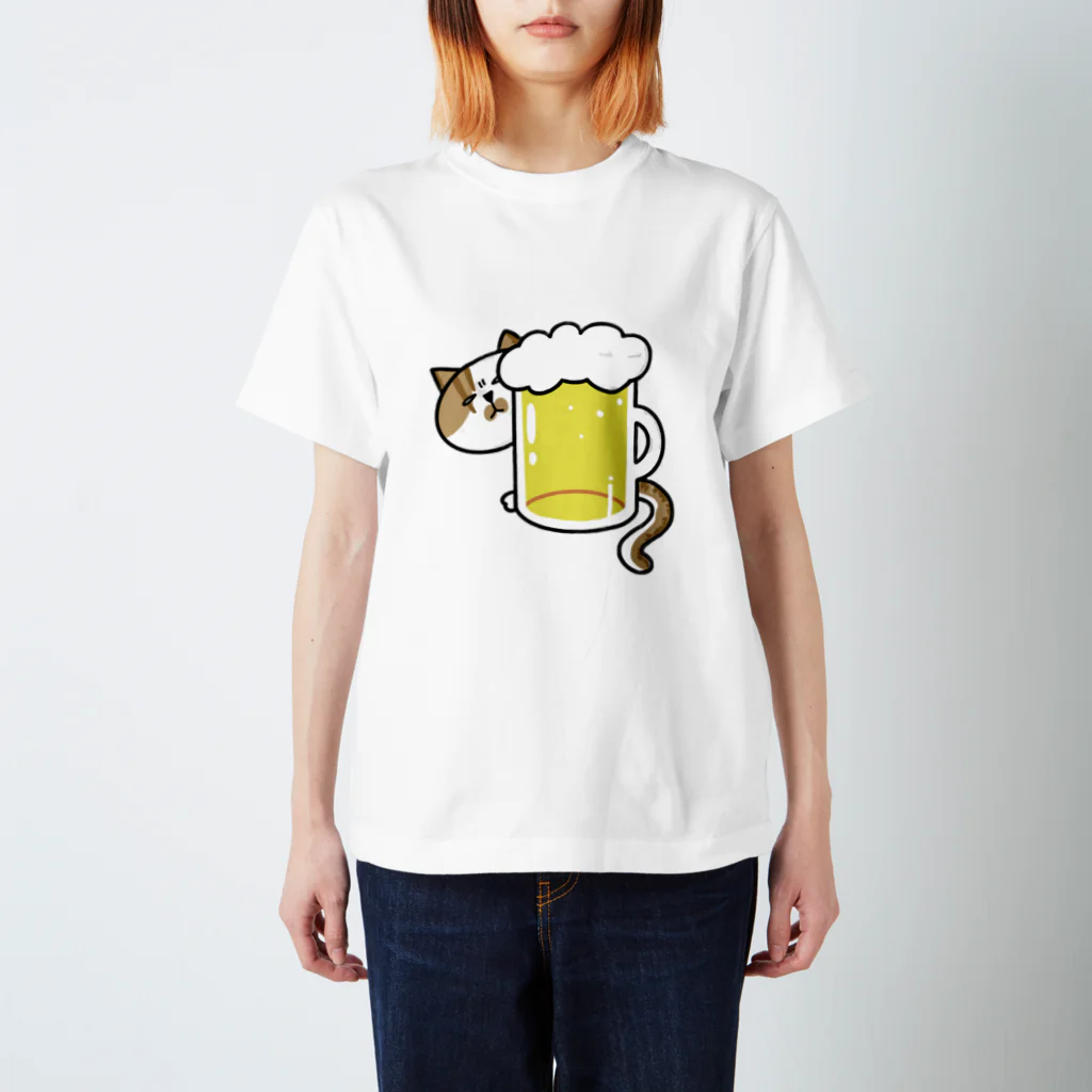 かんげんみつごのビール猫さま Regular Fit T-Shirt