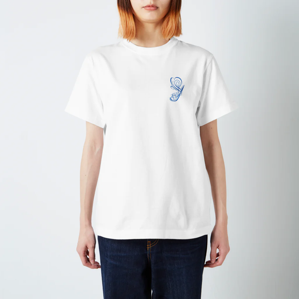 BRASS BReeZe Official StoreのTシャツ　music ブルー Regular Fit T-Shirt