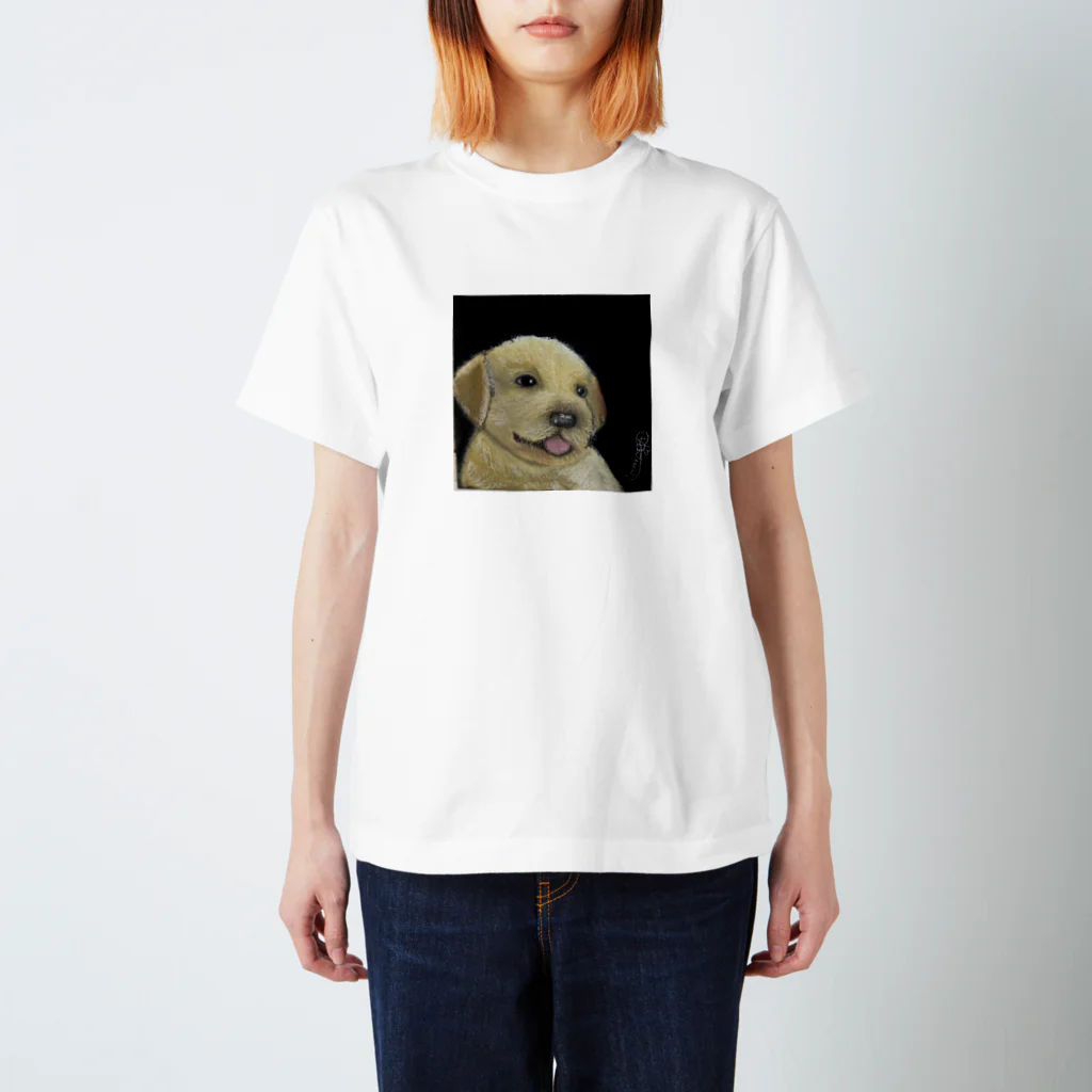 チョークアートグッズ😊のチョークアート　子犬🐶 Regular Fit T-Shirt