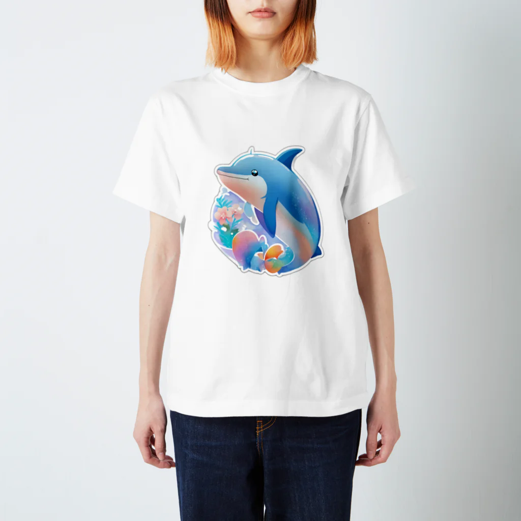 dolphineの可愛いイルカ スタンダードTシャツ