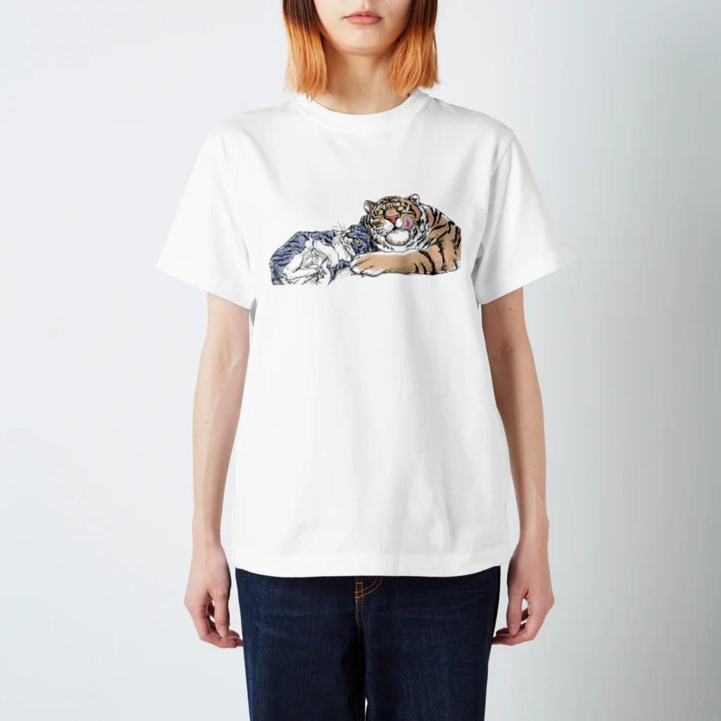 ゼリーtypeの虎さんと猫さん Regular Fit T-Shirt