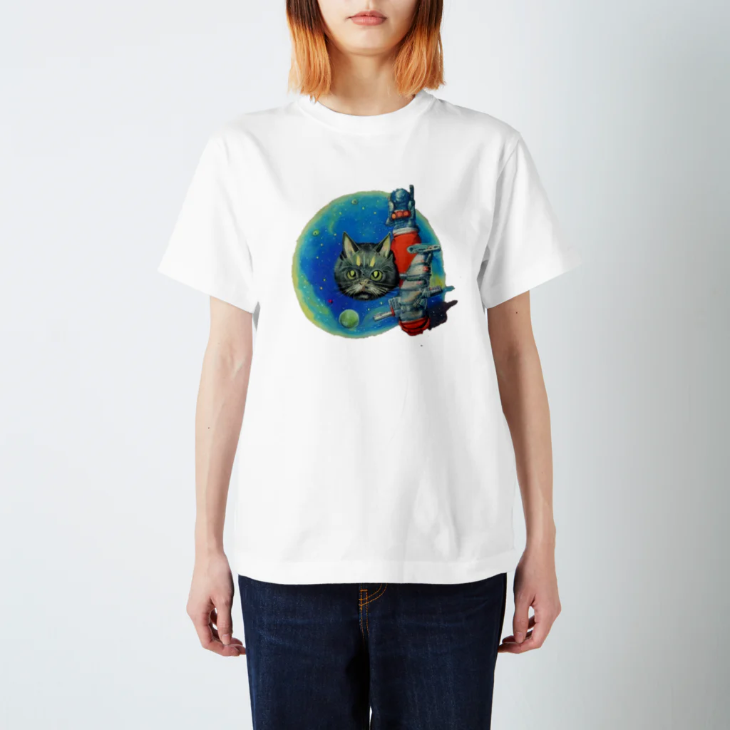 URANUSのスペースにゃんこ スタンダードTシャツ