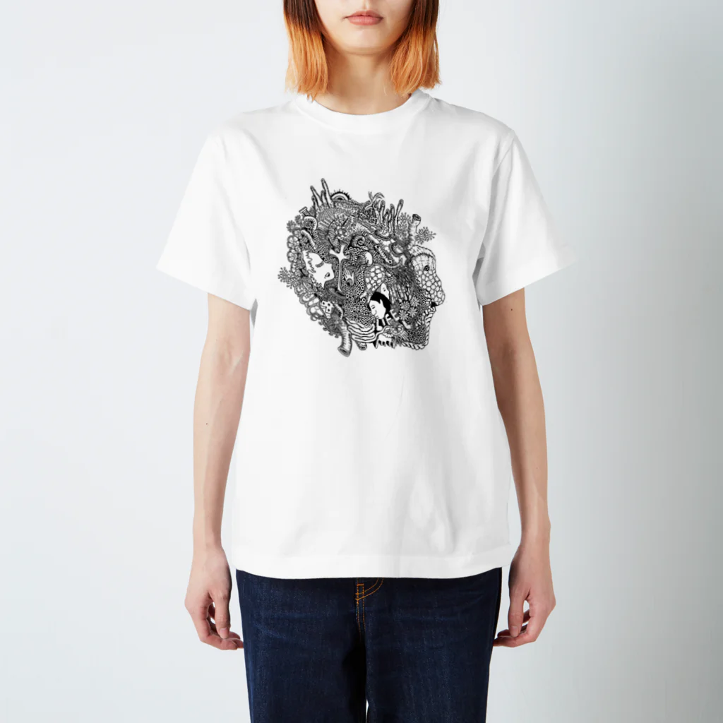 まちいかんSHOPの心房性微世界群集 Regular Fit T-Shirt