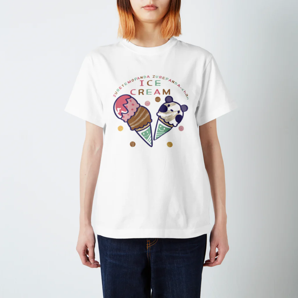 イラスト MONYAAT のズレぱんだちゃんのアイスクリームB Regular Fit T-Shirt