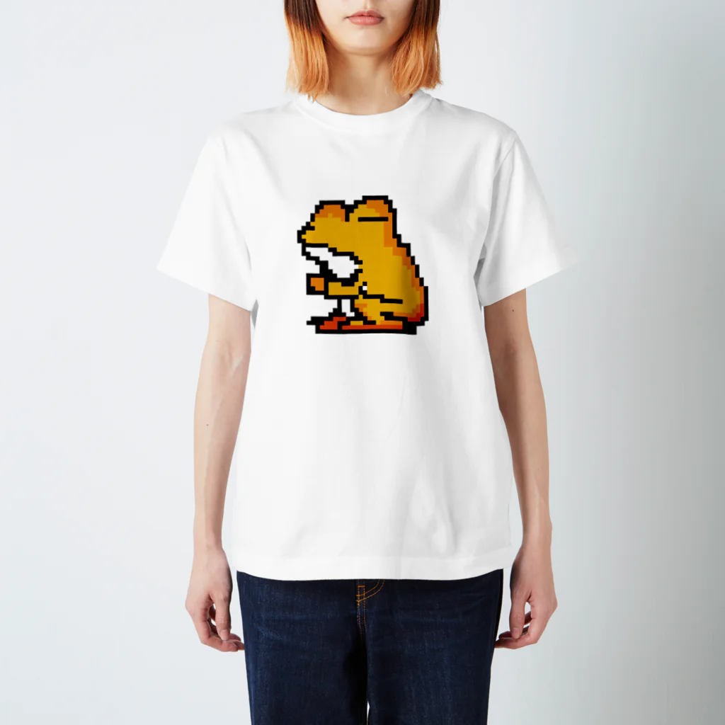 keishakeのカエルのぺしゃんこ（中） スタンダードTシャツ