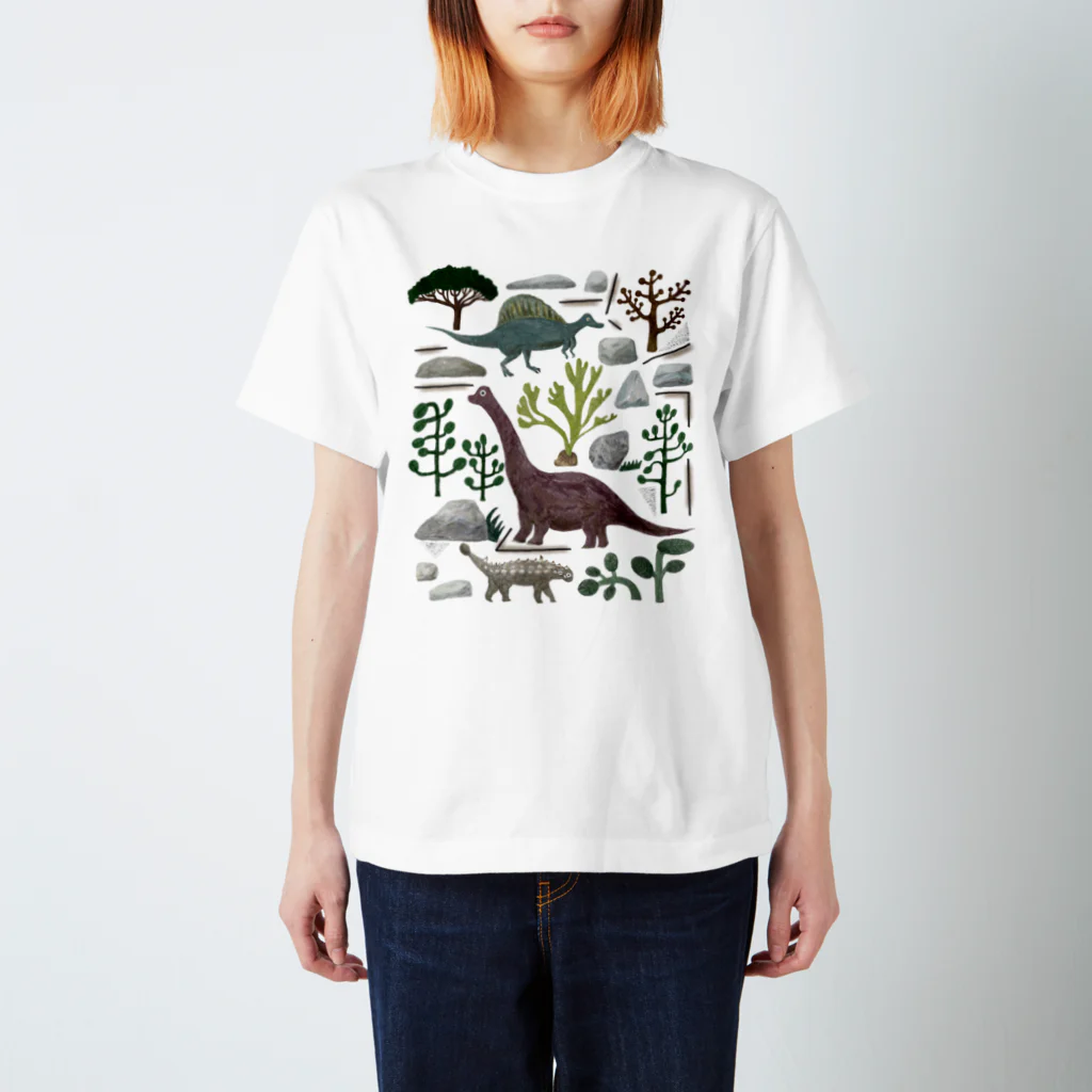 monuke_mayocoの草木きょうりゅうロック スタンダードTシャツ