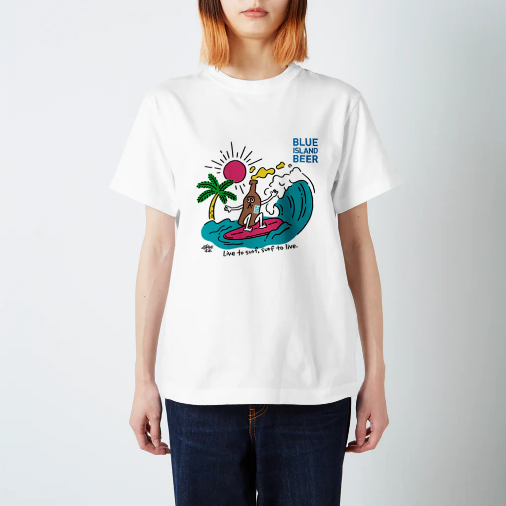 BLUE ISLAND BEER グッズストアのBLUE ISLAND SURFER スタンダードTシャツ