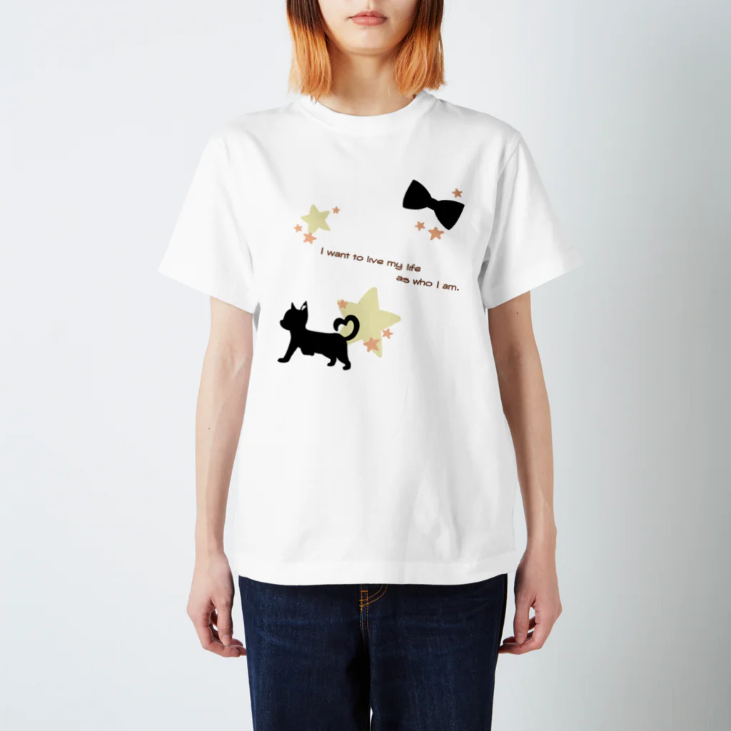 rayloidropのハートにゃんこ Regular Fit T-Shirt