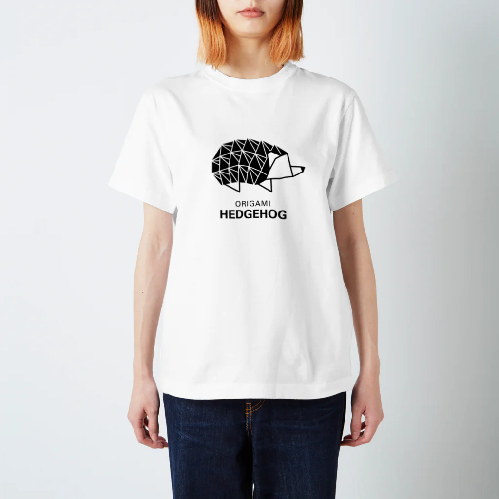 muneji_origamiのORIGAMI HEDGEHOG Regular Fit T-Shirt